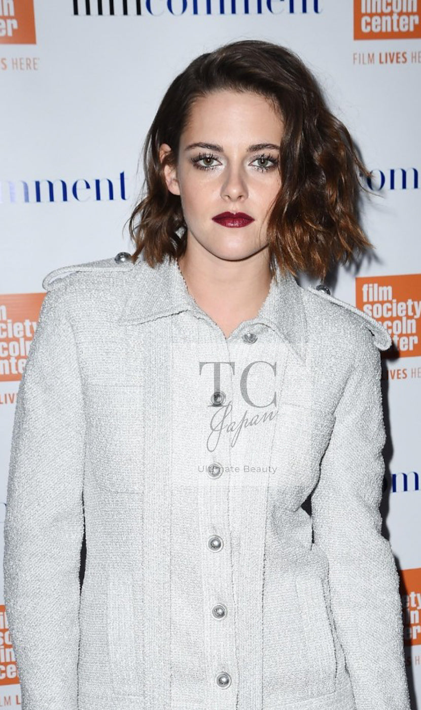CHANEL 16S Light Gray Ribbon Tweed Jacket Skirt Set up 38 シャネル ライトグレー リボン ツイード ジャケット スカート セットアップ 女優ソン・ヘギョ クリステン・スチュワート着