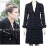 CHANEL 07A Dark Navy Multicolor Tweed Jacket Skirt Suit 34 シャネル ダーク ネイビー マルチカラー ツイード ジャケット スカート スーツ 即発