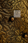 CHANEL 96A Vintage Supermodel Gold Brocade Camellia Dress Lion Buttons 38 シャネル ヴィンテージ ゴールド ブロケイド 刺繍 カメリア ワンピース ドレス ライオン ボタン 即発