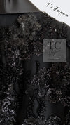 CHANEL 11A Black Floral Lesage Lace Silk Jacket 38 シャネル ブラック ルサージュ レース ビーズ サテン シルク ジャケット 即発