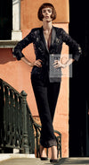 CHANEL 11A Black Floral Lesage Lace Silk Jacket 38 シャネル ブラック ルサージュ レース ビーズ サテン シルク ジャケット 即発