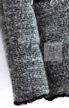 CHANEL 10PF Gray Wool Mohair Boucle Tweed Jacket 40 42 シャネル グレー ウール モヘア ブークレ ツイード ジャケット 即発