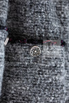 CHANEL 10PF Gray Wool Mohair Boucle Tweed Jacket 40 42 シャネル グレー ウール モヘア ブークレ ツイード ジャケット 即発