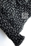 CHANEL 13B Black Gray Peter Pan Collar Wool Tweed Jacket 36 38 シャネル ブラック グレー ピーターパン襟 ウール ツイード ジャケット 即発