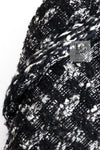 CHANEL 13B Black Gray Peter Pan Collar Wool Tweed Jacket 36 38 シャネル ブラック グレー ピーターパン襟 ウール ツイード ジャケット 即発