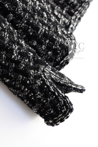 CHANEL 13B Black Gray Peter Pan Collar Wool Tweed Jacket 36 38 シャネル ブラック グレー ピーターパン襟 ウール ツイード ジャケット 即発