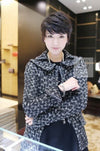 CHANEL 13B Black Gray Peter Pan Collar Wool Tweed Jacket 36 38 シャネル ブラック グレー ピーターパン襟 ウール ツイード ジャケット 即発