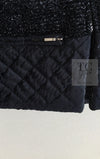 CHANEL 13A Black Quilted Metallic Zipper Tweed Jacket 34 シャネル ブラック メタリック ジッパー ツイード ジャケット 即発