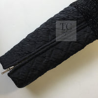 CHANEL 13A Black Quilted Metallic Zipper Tweed Jacket 34 シャネル ブラック メタリック ジッパー ツイード ジャケット 即発