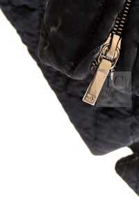 CHANEL 13A Black Quilted Metallic Zipper Tweed Jacket 34 シャネル ブラック メタリック ジッパー ツイード ジャケット 即発