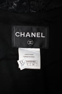 CHANEL 13A Black Quilted Metallic Zipper Tweed Jacket 34 シャネル ブラック メタリック ジッパー ツイード ジャケット 即発