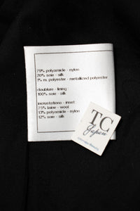 CHANEL 13A Black Quilted Metallic Zipper Tweed Jacket 34 シャネル ブラック メタリック ジッパー ツイード ジャケット 即発