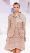 CHANEL 12S Camel Beige Organdy Jacket 36 シャネル キャメル ベージュ オーガンジー ジャケット 即発