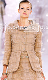 CHANEL 12S Camel Beige Organdy Jacket 36 シャネル キャメル ベージュ オーガンジー ジャケット 即発