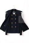 CHANEL 11PF Black Wool Gripoix Buttons Double Jacket Coat 36 シャネル ブラック ウール グリポア 宝石 ボタン ジャケット コート 即発