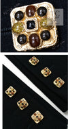 CHANEL 11PF Black Wool Gripoix Buttons Double Jacket Coat 36 シャネル ブラック ウール グリポア 宝石 ボタン ジャケット コート 即発