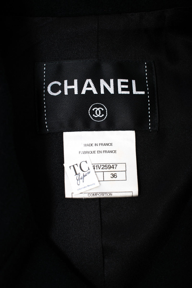 CHANEL 11PF Black Wool Gripoix Buttons Double Jacket Coat 36 シャネル ブラック ウール グリポア 宝石 ボタン ジャケット コート 即発