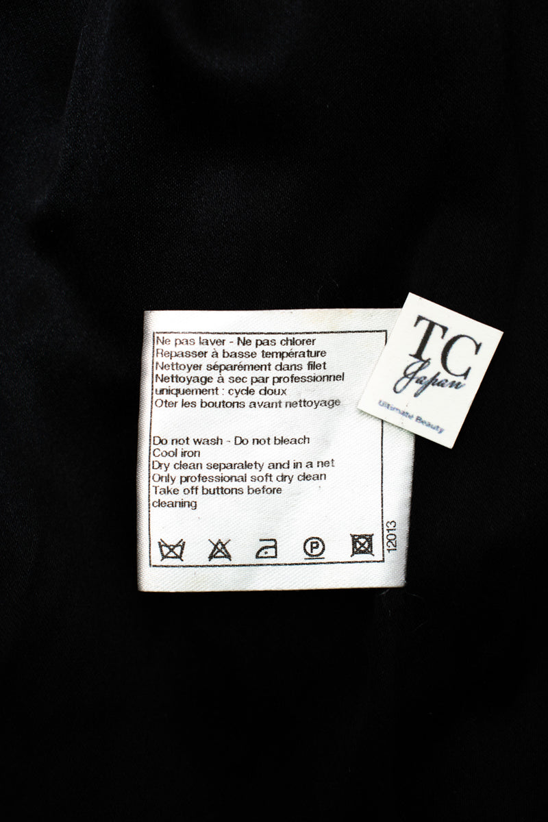 CHANEL 11PF Black Wool Gripoix Buttons Double Jacket Coat 36 シャネル ブラック ウール グリポア 宝石 ボタン ジャケット コート 即発
