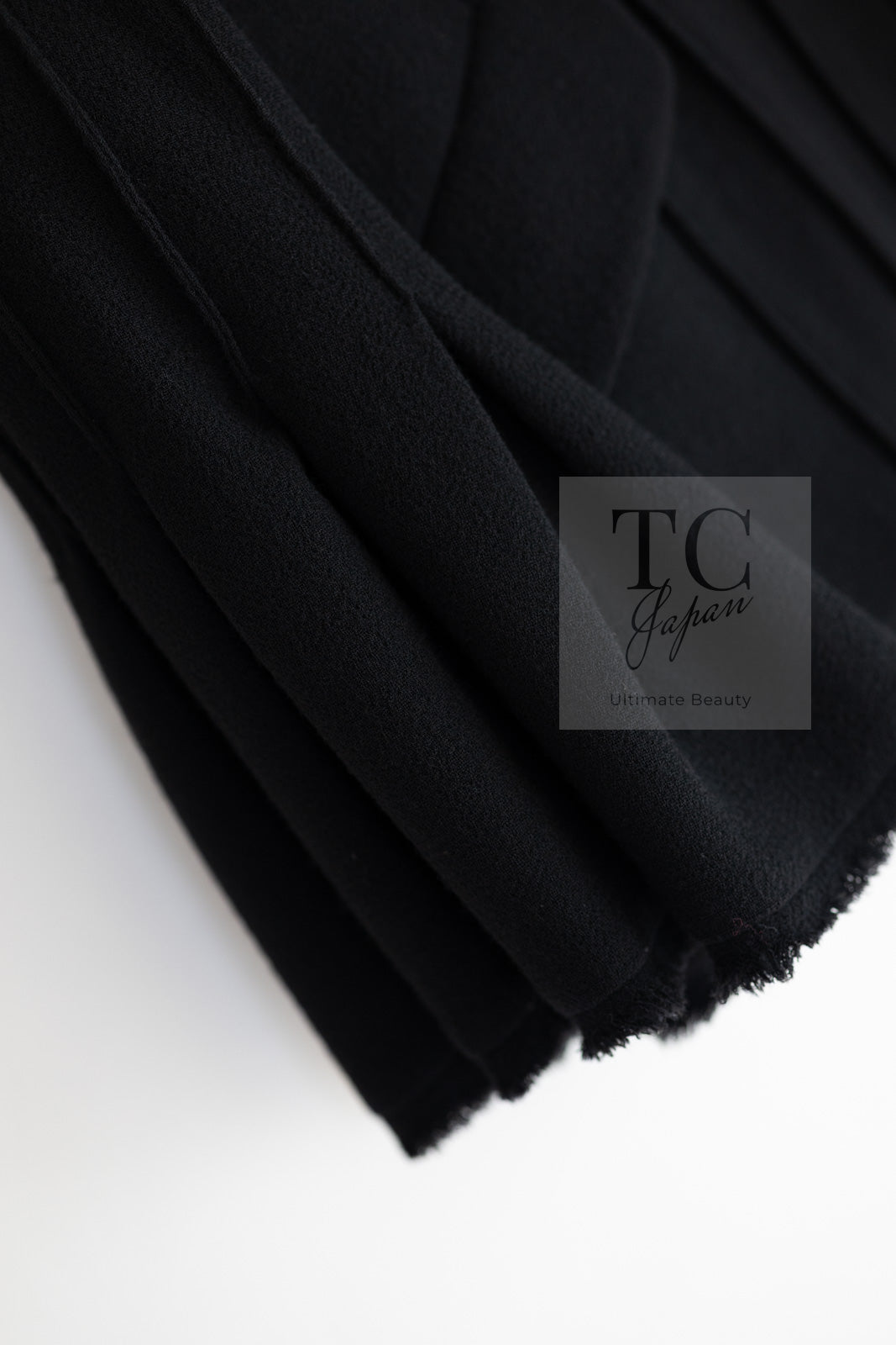 CHANEL 13C Black Flare Sleeves Wool Zipper Tweed Jacket 36 シャネル ブラック フレアスリーブ ウール ジッパー ジャケット