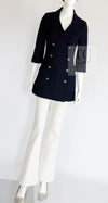 CHANEL 13S Navy Double Cotton Jacket 36 シャネル ネイビー ダブル コットン ジャケット 即発