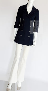 CHANEL 13S Navy Double Cotton Jacket 36 シャネル ネイビー ダブル コットン ジャケット 即発