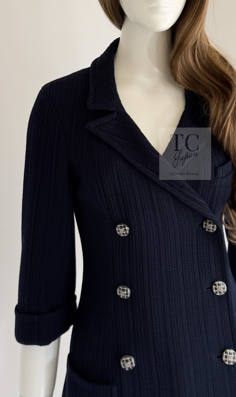 CHANEL 13S Navy Double Cotton Jacket 36 シャネル ネイビー ダブル コットン ジャケット 即発