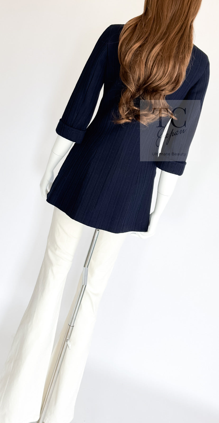 CHANEL 13S Navy Double Cotton Jacket 36 シャネル ネイビー ダブル コットン ジャケット 即発