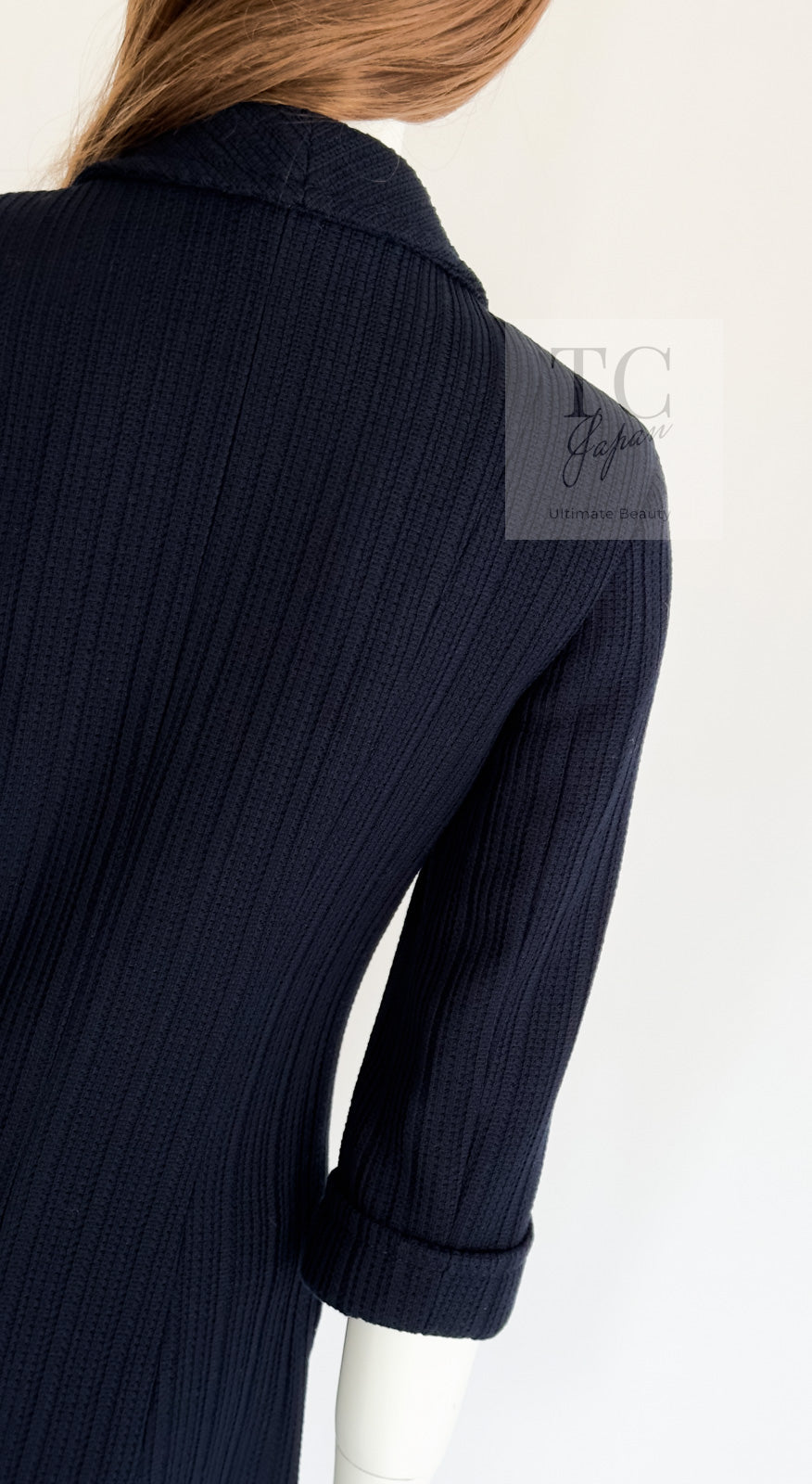 CHANEL 13S Navy Double Cotton Jacket 36 シャネル ネイビー ダブル コットン ジャケット 即発