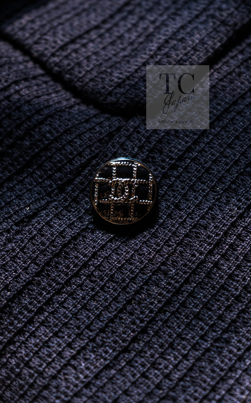 CHANEL 13S Navy Double Cotton Jacket 36 シャネル ネイビー ダブル コットン ジャケット 即発