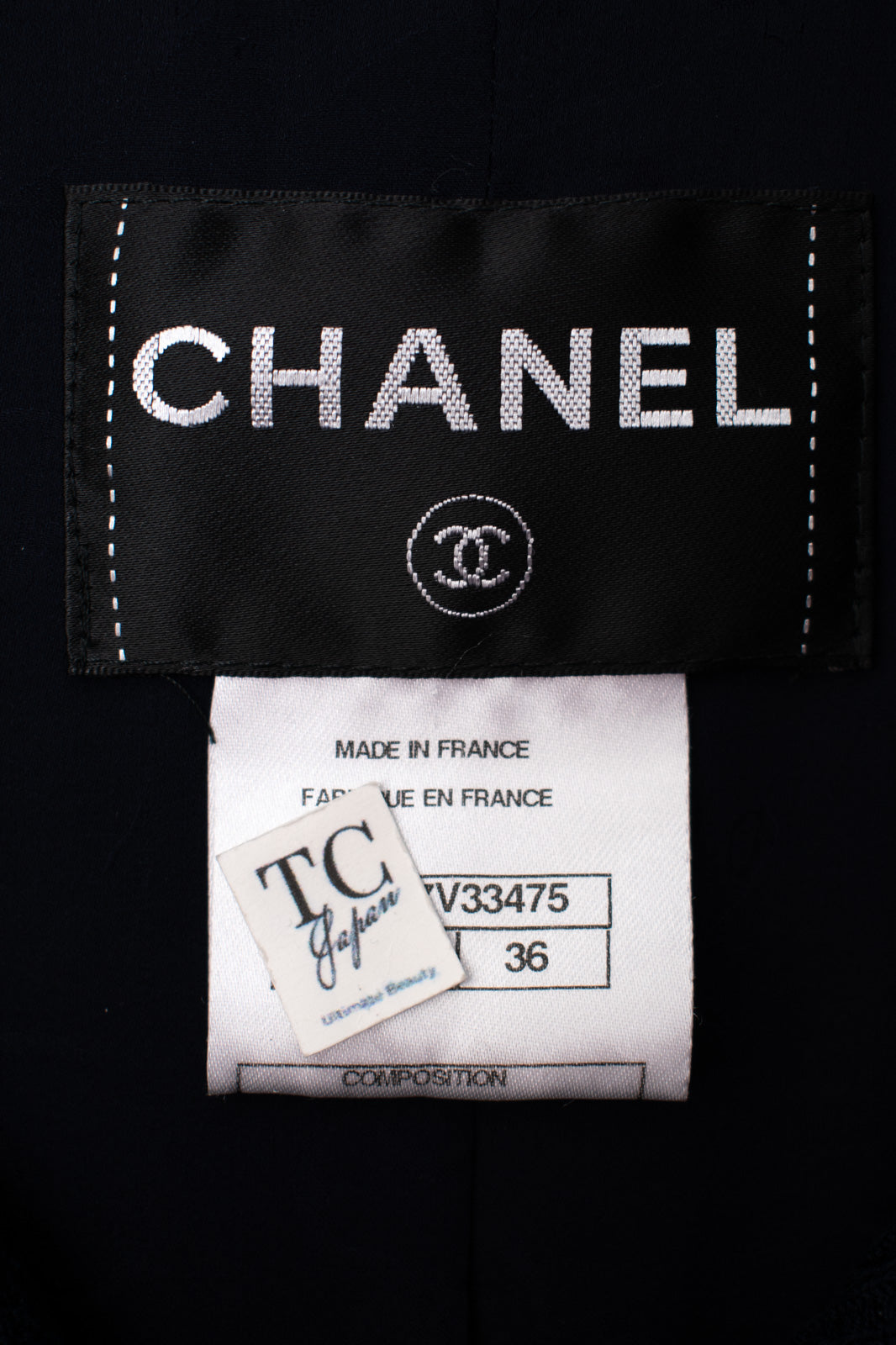 CHANEL 13S Navy Double Cotton Jacket 36 シャネル ネイビー ダブル コットン ジャケット 即発