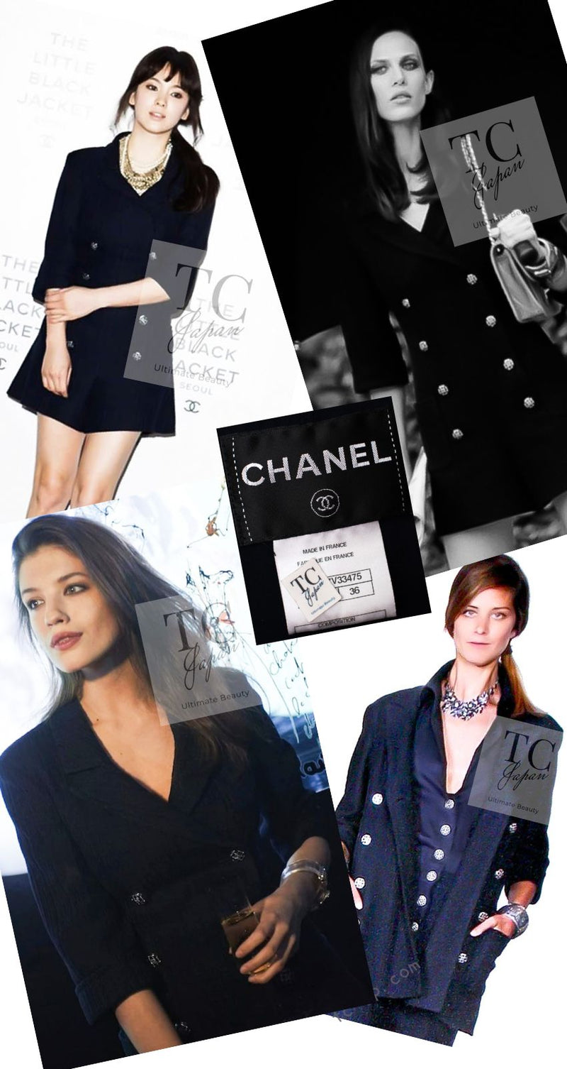 CHANEL 13S Navy Double Cotton Jacket 36 シャネル ネイビー ダブル コットン ジャケット 即発