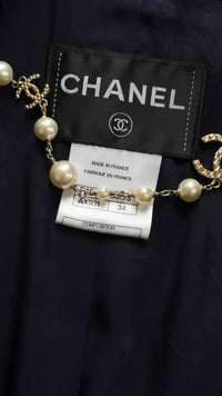 CHANEL 13S Navy Cotton Tweed Bottom Culottes Jumpsuit 34 シャネル ネイビー コットン ツイード ボトムキュロット ジャンプスーツ 即発