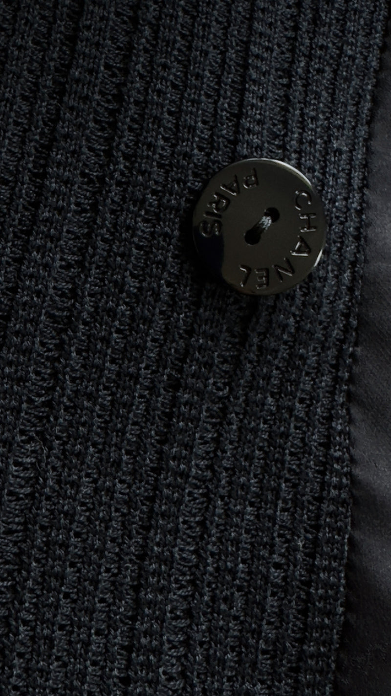 CHANEL 13S Navy Cotton Tweed Bottom Culottes Jumpsuit 34 シャネル ネイビー コットン ツイード ボトムキュロット ジャンプスーツ 即発