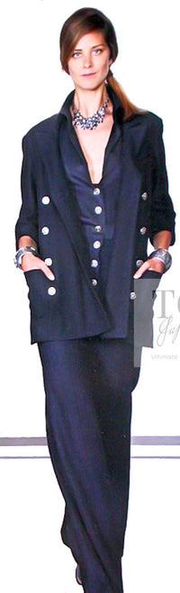 CHANEL 13S Navy Double Cotton Jacket 36 シャネル ネイビー ダブル コットン ジャケット 即発