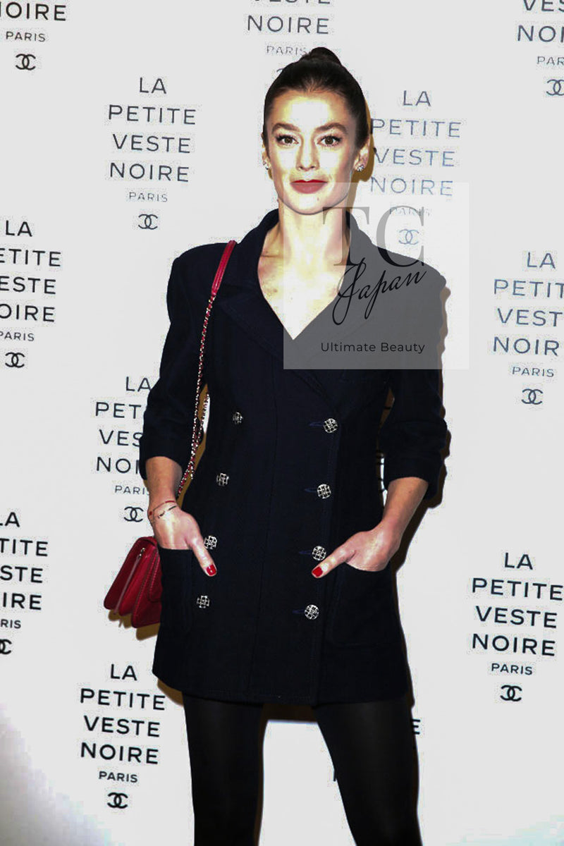 CHANEL 13S Navy Double Cotton Jacket 36 シャネル ネイビー ダブル コットン ジャケット 即発