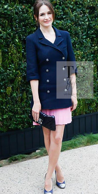 CHANEL 13S Navy Double Cotton Jacket 36 シャネル ネイビー ダブル コットン ジャケット 即発