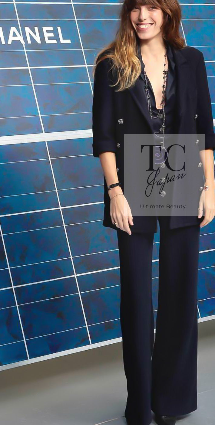 CHANEL 13S Navy Double Cotton Jacket 36 シャネル ネイビー ダブル コットン ジャケット 即発