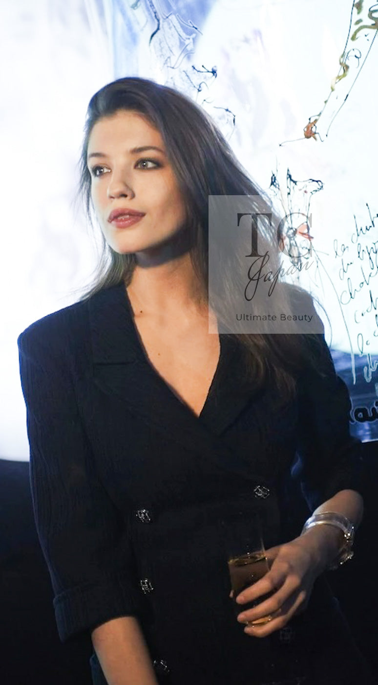 CHANEL 13S Navy Double Cotton Jacket 36 シャネル ネイビー ダブル コットン ジャケット 即発