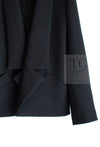 CHANEL 14B Black Metallic CC Buttons Wool Tweed Blazer Jacket 42 シャネル ブラック メタリック ココボタン ウール ツイード ブレザー ジャケット 即発