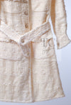 CHANEL 06A Ivory Off White Lesage Tweed Jacket Coat Skirt Suit Set 38 40 シャネル アイボリー オフホワイト ルサージュ ジャケット コート スカート スーツ セット 即発