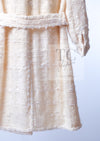 CHANEL 06A Ivory Off White Lesage Tweed Jacket Coat Skirt Suit Set 38 40 シャネル アイボリー オフホワイト ルサージュ ジャケット コート スカート スーツ セット 即発