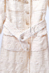 CHANEL 06A Ivory Off White Lesage Tweed Jacket Coat Skirt Suit Set 38 40 シャネル アイボリー オフホワイト ルサージュ ジャケット コート スカート スーツ セット 即発