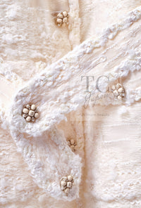 CHANEL 06A Ivory Off White Lesage Tweed Jacket Coat Skirt Suit Set 38 40 シャネル アイボリー オフホワイト ルサージュ ジャケット コート スカート スーツ セット 即発