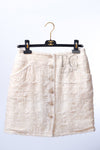 CHANEL 06A Ivory Off White Lesage Tweed Jacket Coat Skirt Suit Set 38 40 シャネル アイボリー オフホワイト ルサージュ ジャケット コート スカート スーツ セット 即発