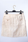 CHANEL 06A Ivory Off White Lesage Tweed Jacket Coat Skirt Suit Set 38 40 シャネル アイボリー オフホワイト ルサージュ ジャケット コート スカート スーツ セット 即発