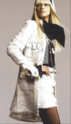 CHANEL 06A Ivory Off White Lesage Tweed Jacket Coat Skirt Suit Set 38 40 シャネル アイボリー オフホワイト ルサージュ ジャケット コート スカート スーツ セット 即発