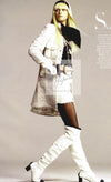CHANEL 06A Ivory Off White Lesage Tweed Jacket Coat Skirt Suit Set 38 40 シャネル アイボリー オフホワイト ルサージュ ジャケット コート スカート スーツ セット 即発