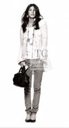 CHANEL 06A Ivory Off White Lesage Tweed Jacket Coat Skirt Suit Set 38 40 シャネル アイボリー オフホワイト ルサージュ ジャケット コート スカート スーツ セット 即発