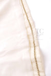 CHANEL 11C Ivory Cream Simple Single Logo Button Tailored Wool Jacket 38 シャネル アイボリー クリーム ウール シンプル ブレザー ジャケット ココボタン 即発