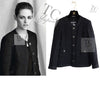 CHANEL 16C Little Black Cotton Tweed Collarless Jacket 44 シャネル リトル ブラック コットン ツイード ノーカラー ジャケット 即発